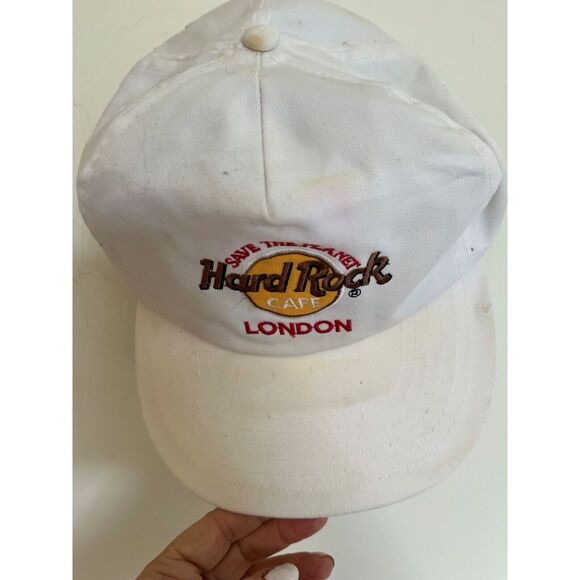 Y2K Hard Rock Cafe London Save the Planet Unisex Adjustable Cap OS Retro - Picture 2 of 4